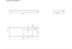 PAA Long Step 1500, vannasistabas izlietne 150x49 cm (RIGHT) 5