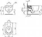 WC Унитаз подвесной Blend Curve Aquablade + SC крышкa 2