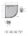 ALBIS pusapaļa dušas kabīne 800 x 800 mm, Brilliant/Transparent 2