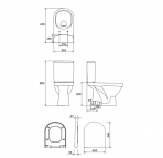 Pods Zip Simpleon Compact ar SC vāku, vertikāls izvads, Balts 3