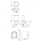 Pods Zip Simpleon Compact ar SC vāku, horizontāls izvads, Balts 2