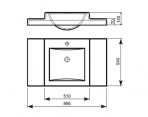 Q-900 izlietne 89.5x54 cm 2