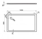 QZ-145 dušas paliktnis 1450 x 800 x 30 2