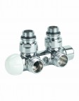 Rad. dubultbloks Twinvalve Thermo 1/2`x24-19, 90°, hroms