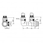 Radiatoru dubultbloks 90° - 1/2` 2