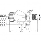 Radiatoru termo ventilis aksiāls 1/2'' Calypso-exa 2