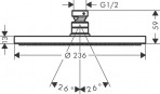 Raindance S dušas galva 240 PowderRain , hroms 8