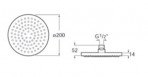 Rainsense Round dušas galva 200 mm 2