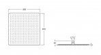 Raindream Square dušas galva 400x400 mm 2