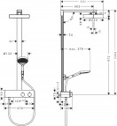 Rainfinity Showerpipe 250 1jet EcoSmart Dušas sistēma, hroms 5