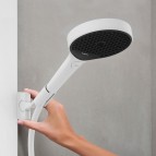 Rainfinity Showerpipe 250 1jet EcoSmart Dušas sistēma, Matt White 4