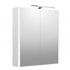 RB URBAN Зеркальный шкаф для ванной с LED 60 см, белый матовый