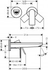 Rebris E izlietnes maisītājs no sienas 205 mm, hroms 4