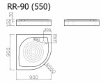 Vispool RR-90 90x90 R550 dušas paliktnis 3