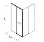 S600 dušas stūris 100x100 cm 2