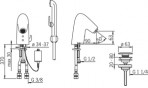 ALESSI izlietnes maisītājs ar bide dušu 8516F  2