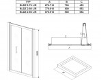 Salokāmas dušas durvis Blix BLDZ2-70 3