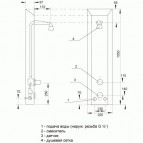 Душевая панель Sanela SLSN 02ETиз нержавеющей стали для ванной комнаты 2
