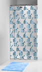 SEALSKIN TROPIC vinila dušas aizkars, 180x200cm, zils