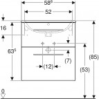 Selnova Square 60 cm izlietnes un skapīša komplekts  4