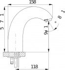 Sensor bezkontakta jaucējkrāns, 1.5v 2