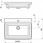 Skapītis zem izlietnes SD Comfort 600 11