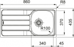 Spark SKN 611-86 virtuves izlietne, 860x435 mm, Manuāla vadība 2