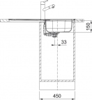 Spark SKN 611-86 virtuves izlietne, 860x435 mm, Manuāla vadība 3