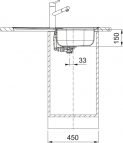 Spark SKN 611-78/44 virtuves izlietne, 780x435 mm, Manuāla vadība 3