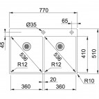 Box BXX 220-36 A izlietne nerūsējošs tērauds, Slim 2