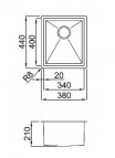 Square 340 virtuves izlietne 2