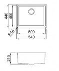 Square 500 R14 virtuves izlietne 2