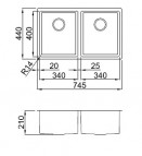 Square 720 R14 virtuves izlietne 2