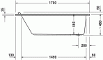 Starck vanna 170x70 cm 3