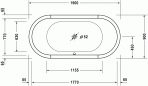 Starck vanna 190x90 cm 3