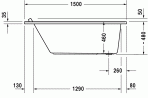 Starck vanna 150x70 cm 3