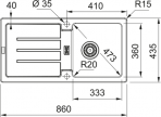 Strata STG 614 virtuves izlietne abpusēja, 860x435 mm, Manuāla vadība 5