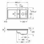 Subway 50 Flat virtuves izlietne 3