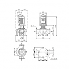 Sūknis TP 150-340/4 BAQE3*380-415D/660-690Y 30kw 2