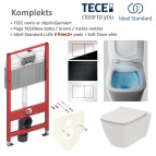 Komplekts WC I.life B RimLS+ pods + SC vāks + Tece rāmis +TeceNow poga