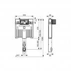 TECEbox Octa II tvertne, 8 cm, uz grīdas stāvošai WC, 1075 mm 2