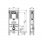 TECEconstruct WC-modulis ar Uni tvertni, instalācijas augstums 1120 mm 3