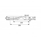 TECEdrainline noteka “extra flat”, DN 40, sānu noteka 3