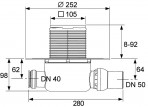 TECEdrainpoint S 120, noteces komplekts, standarta 2