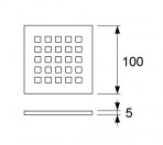 TECEdrainpoint S dizaina režģis “quadratum”, ner. tērauds, 100 mm 2