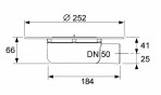 TECEdrainpoint S notece DN 50, terasveida 2