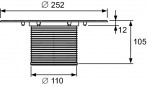 TECEdrainpoint S pacelšanas elements ar Seal System 2