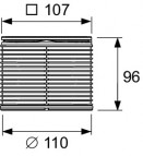 TECEdrainpoint S režģa rāmis, ner. tērauds, 100 mm, ''quadratum'' 2