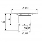 TECEdrainpoint S vertikāla notece DN 50 2