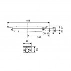 TECEdrainprofile tekne “flat”, DN 40, sānu tekn* 3